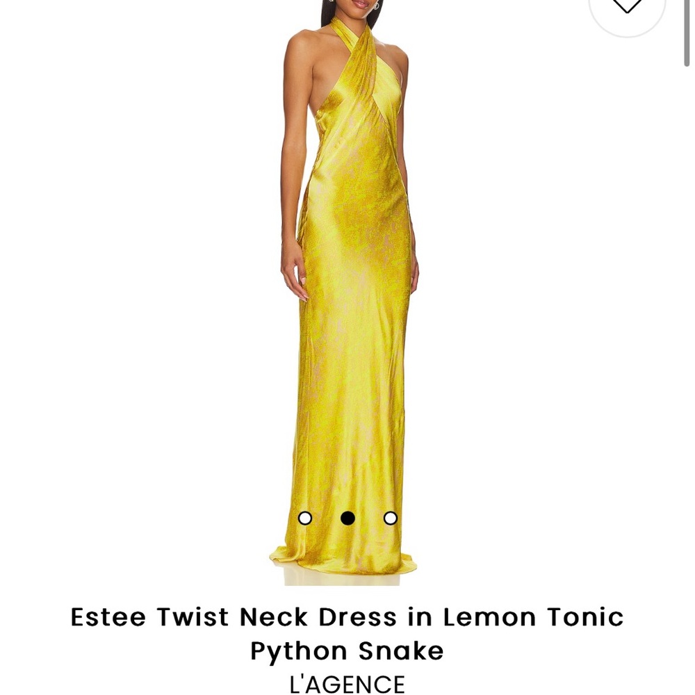 Estee Twist Neck Dress in Lemon Tonic Python Snake
L'AGENCE